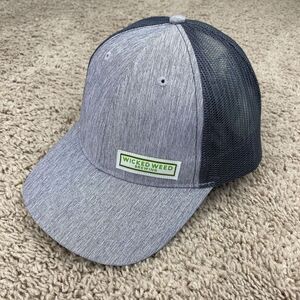 Wicked Weed Brewing Hat Heather Gray On Gray Mesh Snapback Patch Beer‎ Cap NWOT